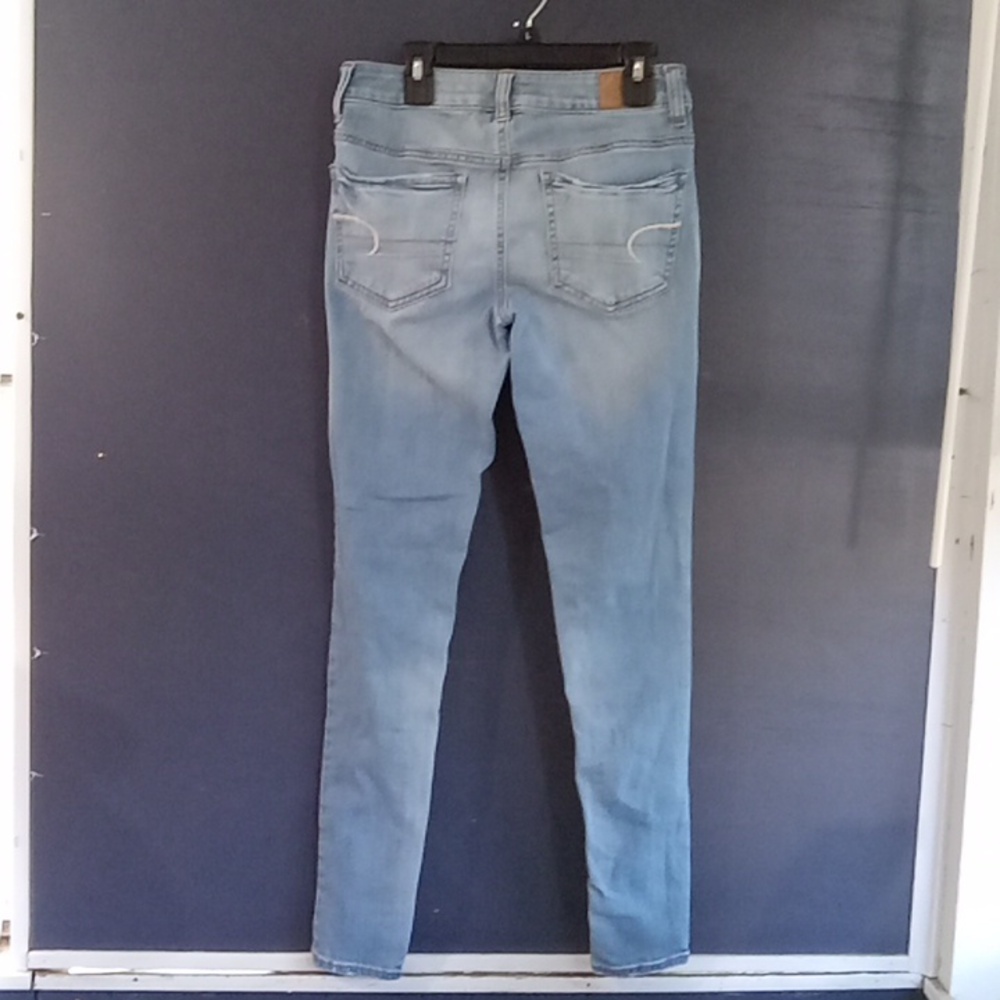 GUC American Eagle Outfitters super stretch jegging size 2 faded distres… - Picture 5 of 7